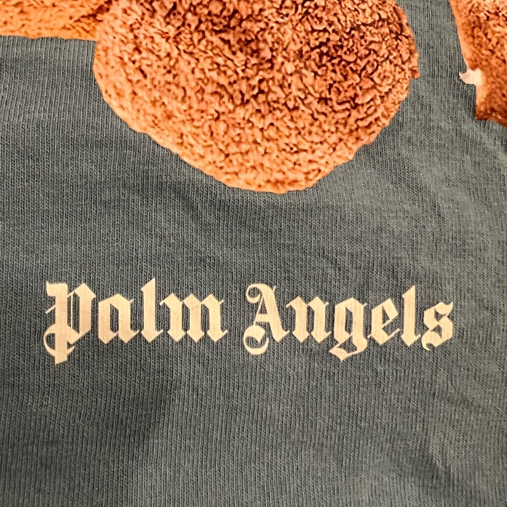 Palm Angels Kids T-Shirt in Blue with Bear Motif - Picture 3 of 7